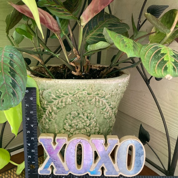 NWT Distressed Farmhouse Galvanized Metal Primitive Sentiment Decor “XOXO” Chic - Picture 2 of 5